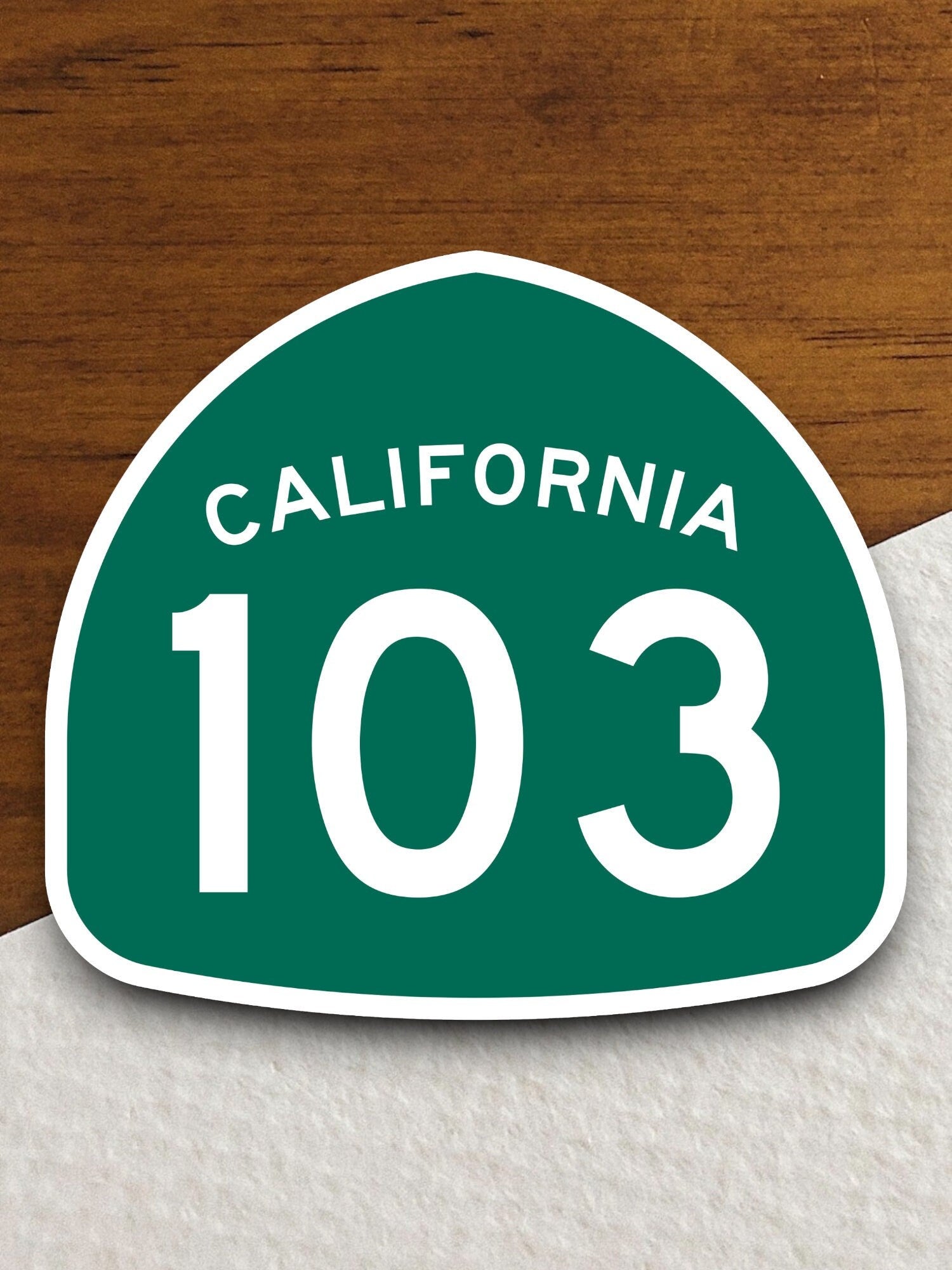 California state route 103 road sign sticker, road trip sticker, highway sign, room decor, travel sticker