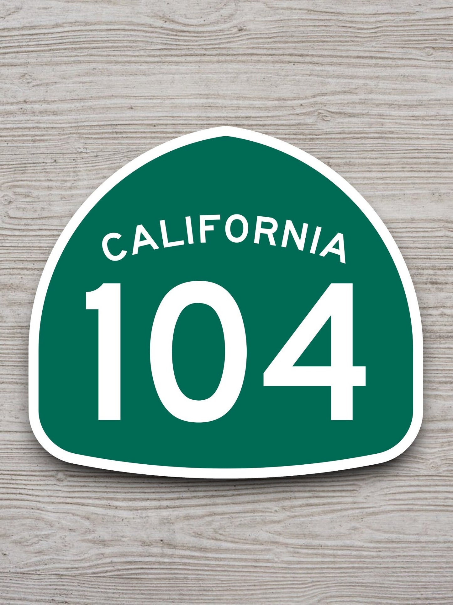 California state route 104 road sign sticker, road trip sticker, highway sign, room decor, travel sticker