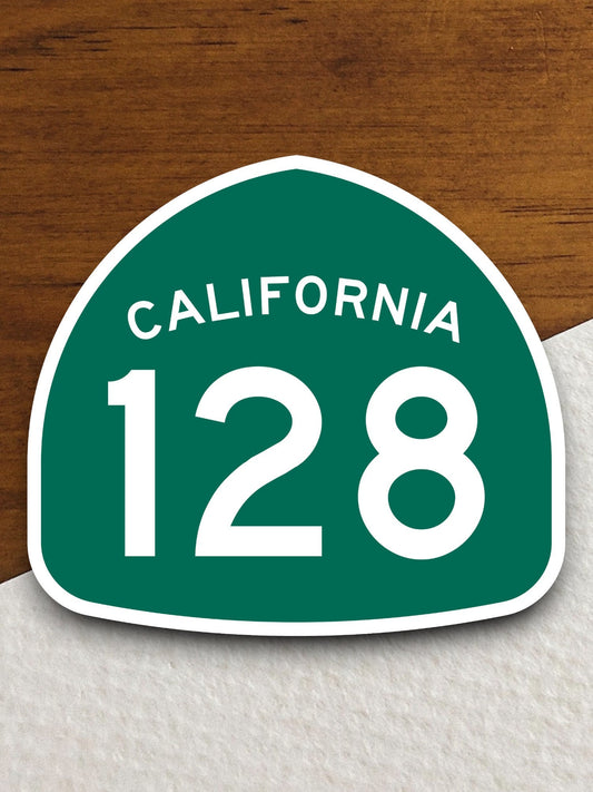 California state route 128 road sign sticker, road trip sticker, highway sign, room decor, travel sticker