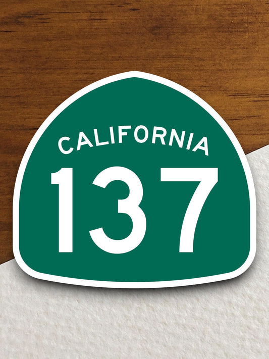 California state route 137 road sign sticker, road trip sticker, highway sign, room decor, travel sticker