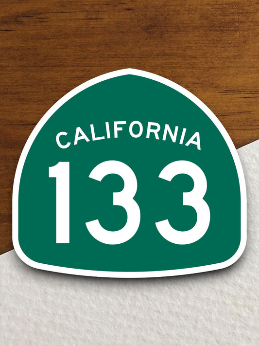 California state route 133 road sign sticker, road trip sticker, highway sign, room decor, travel sticker