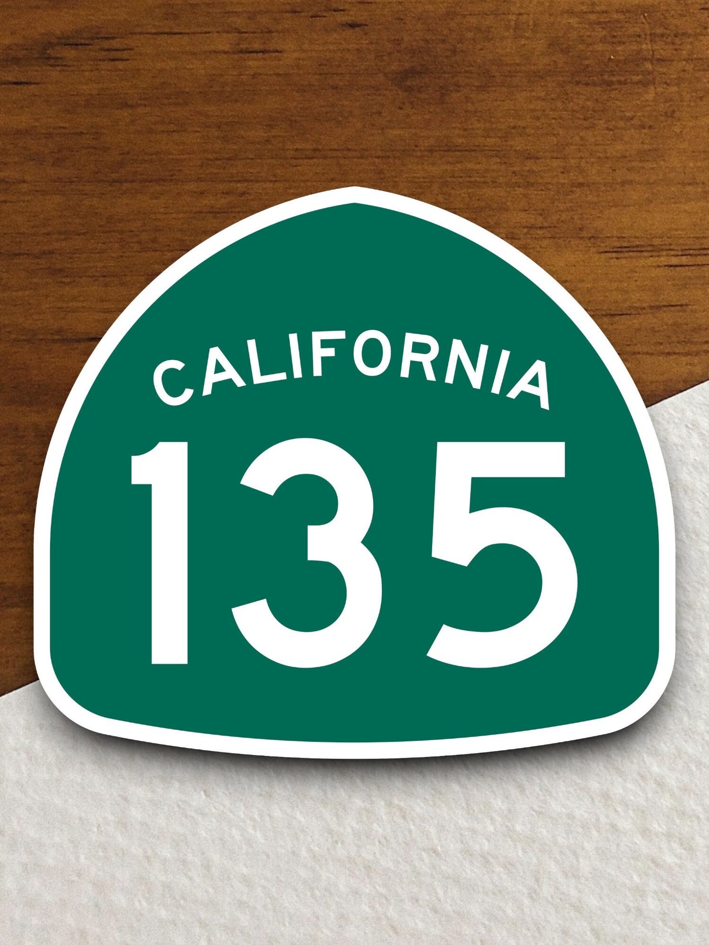 California state route 135 road sign sticker, road trip sticker, highway sign, room decor, travel sticker