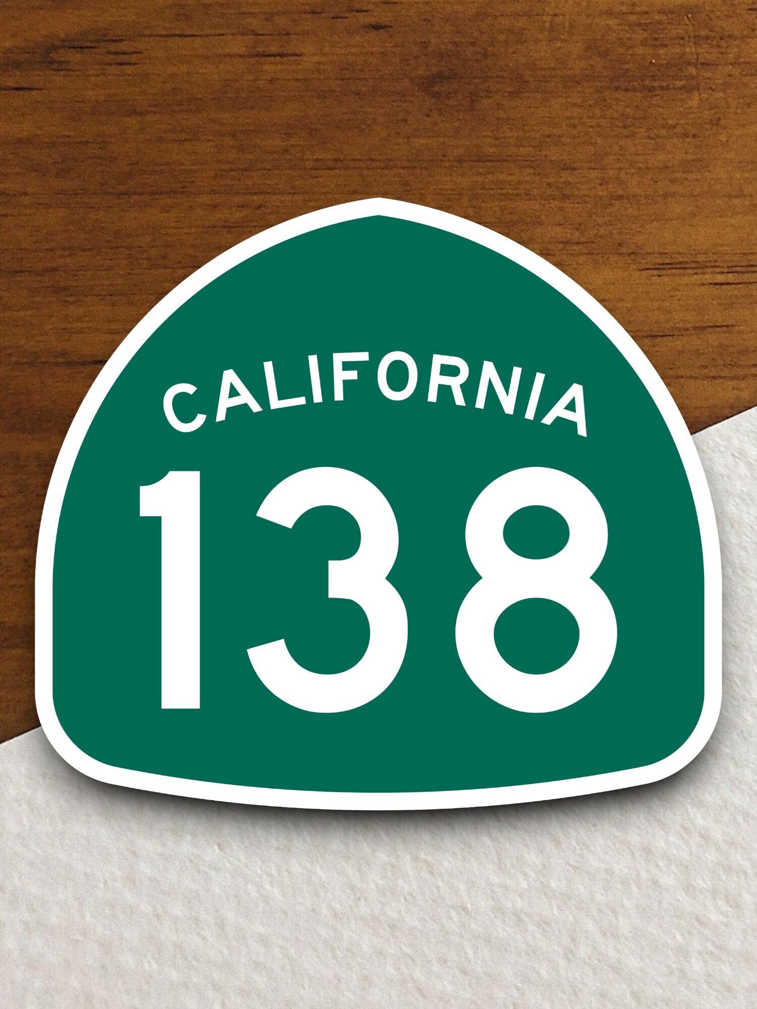 California state route 138 road sign sticker, road trip sticker, highway sign, room decor, travel sticker