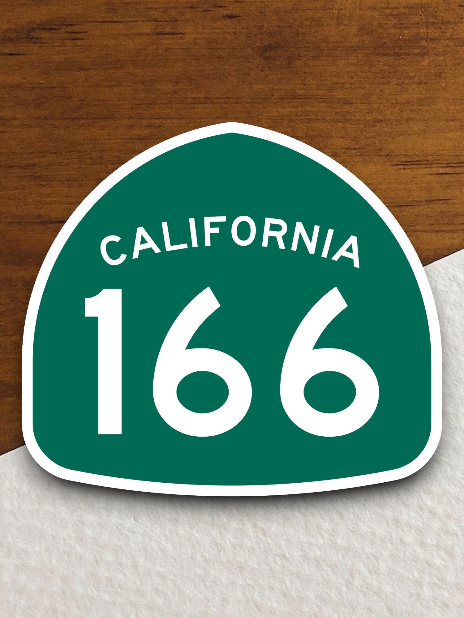 California state route 166 road sign sticker, road trip sticker, highway sign, room decor, travel sticker