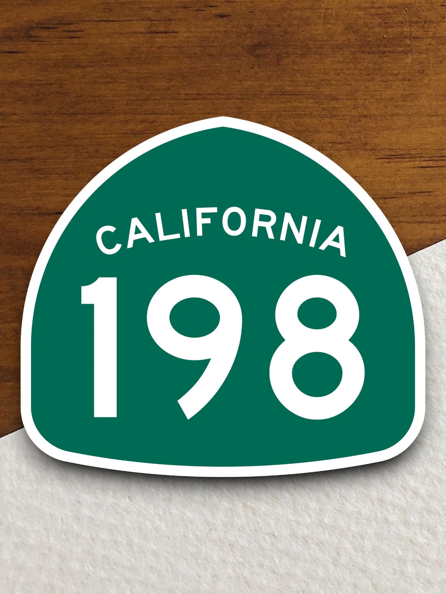 California state route 198 road sign sticker, road trip sticker, highway sign, room decor, travel sticker