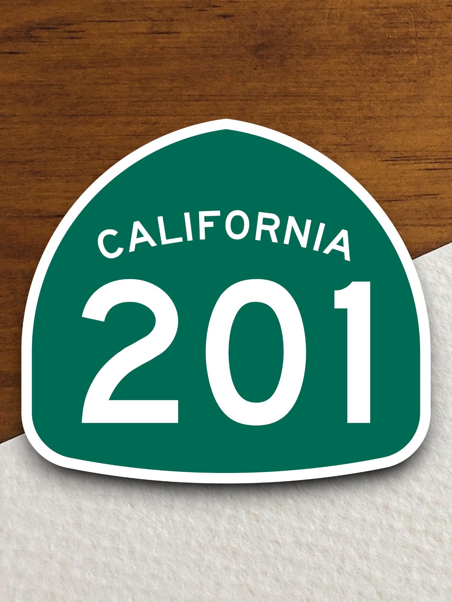 California state route 201 road sign sticker, road trip sticker, highway sign, room decor, travel sticker