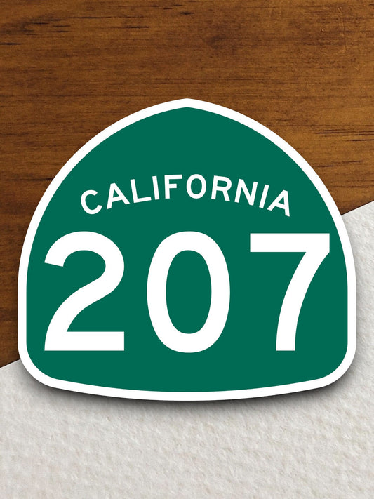 California state route 207 road sign sticker, road trip sticker, highway sign, room decor, travel sticker