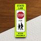 In-street stop for pedestrian crossing  road sign stickers, Room Décor Traffic Sticker, Road Sign Decoration Road Work Signs, Building Signs