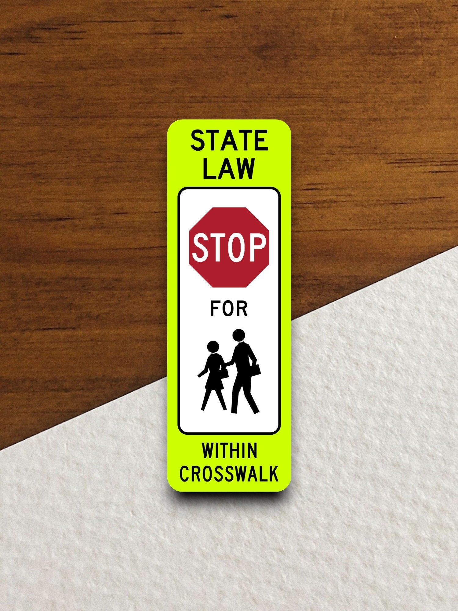 In-street stop for pedestrian crossing  road sign stickers, Room Décor Traffic Sticker, Road Sign Decoration Road Work Signs, Building Signs