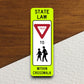 In-street school crossing  road sign stickers, Room Décor Traffic Sticker, Road Sign Decoration Road Work Signs, Building Signs