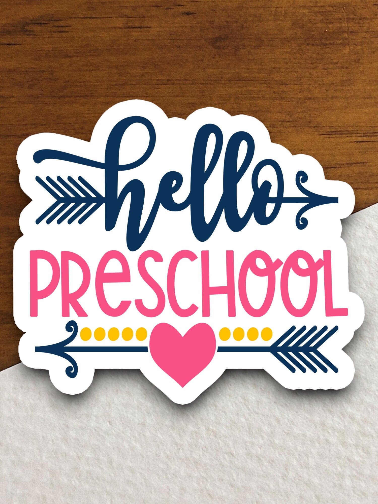 Hello Preschool Sticker, Teacher Sticker, Education Sticker, School Sticker, Cute Sticker, Room Decor, Back to School, Pre-school Sticker