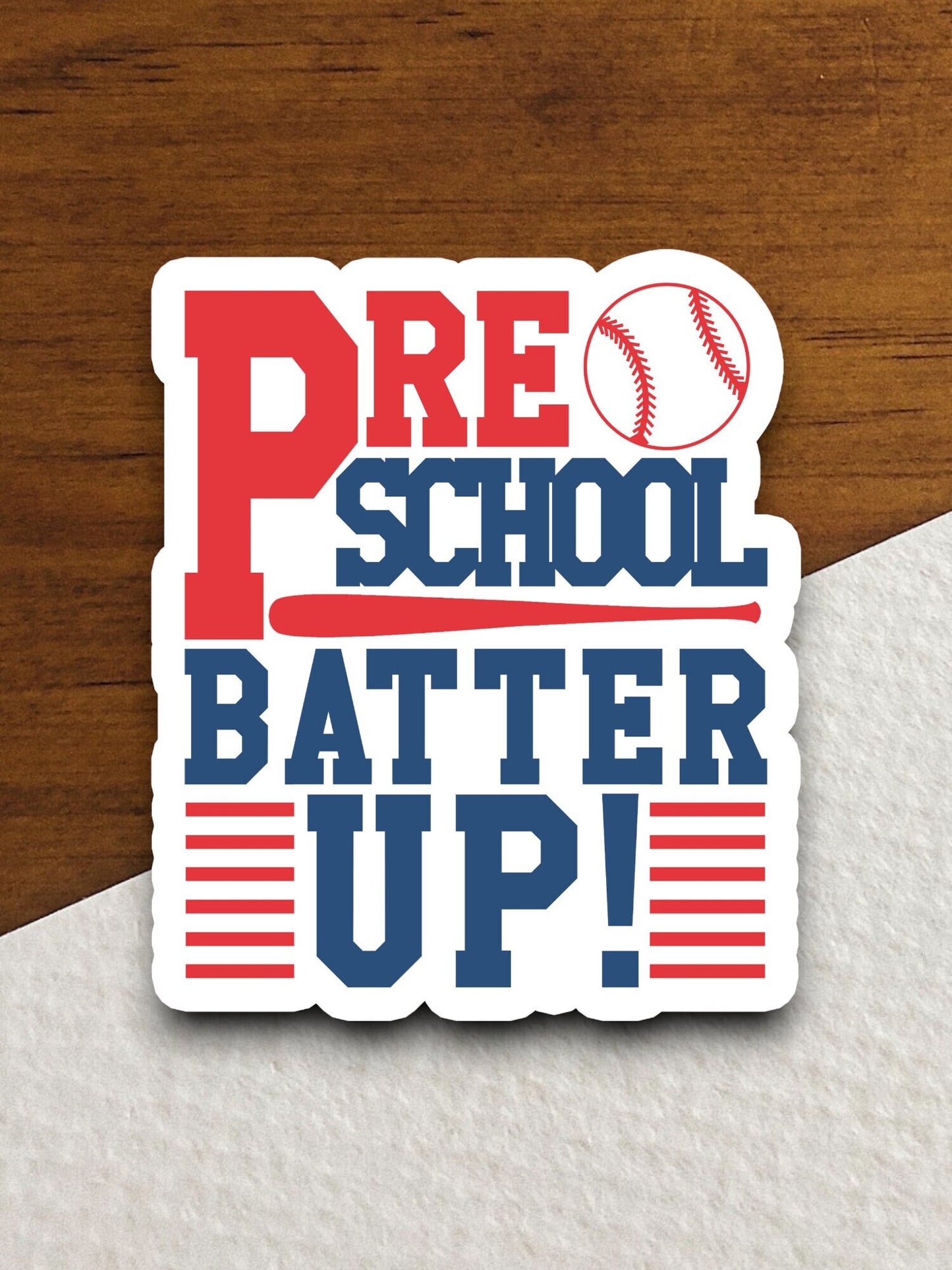 Pre-school Batter Up Sticker, Teacher Sticker, Education Sticker, School Sticker, Cute Sticker, Preschool Sticker, Back to School