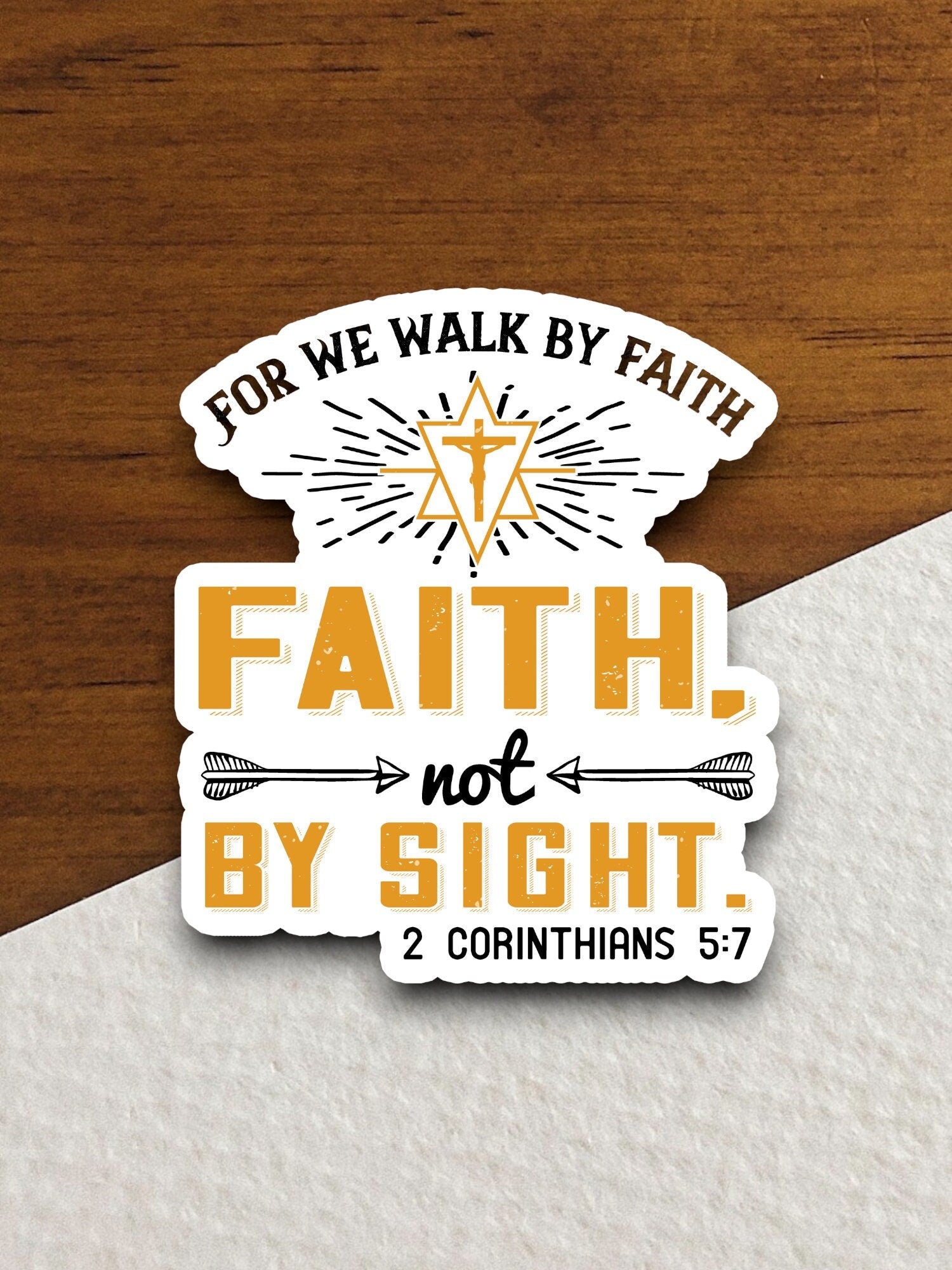 For we walk by faith not by sight sticker, Religious Sticker, Faith Sticker, Worship Sticker, Christian Sticker, Scripture Sticker