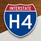 Interstate route  h4 sticker, Interstate Highway Sign Expressway Stickers, Highway Sign Road Trip Sticker, Room Décor