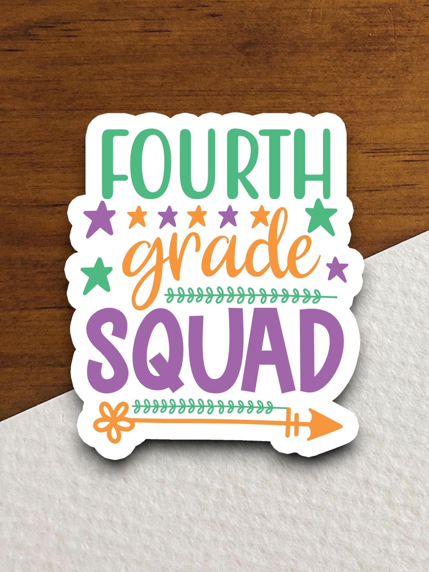 Fourth Grade Squad Education Sticker, Teacher Sticker, Education Sticker, School Sticker, Cute Sticker, Room Decor