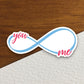 Forever you and me sticker, Religious Sticker, Faith Sticker, Worship Sticker, Christian Sticker, Scripture Sticker, infinity sticker