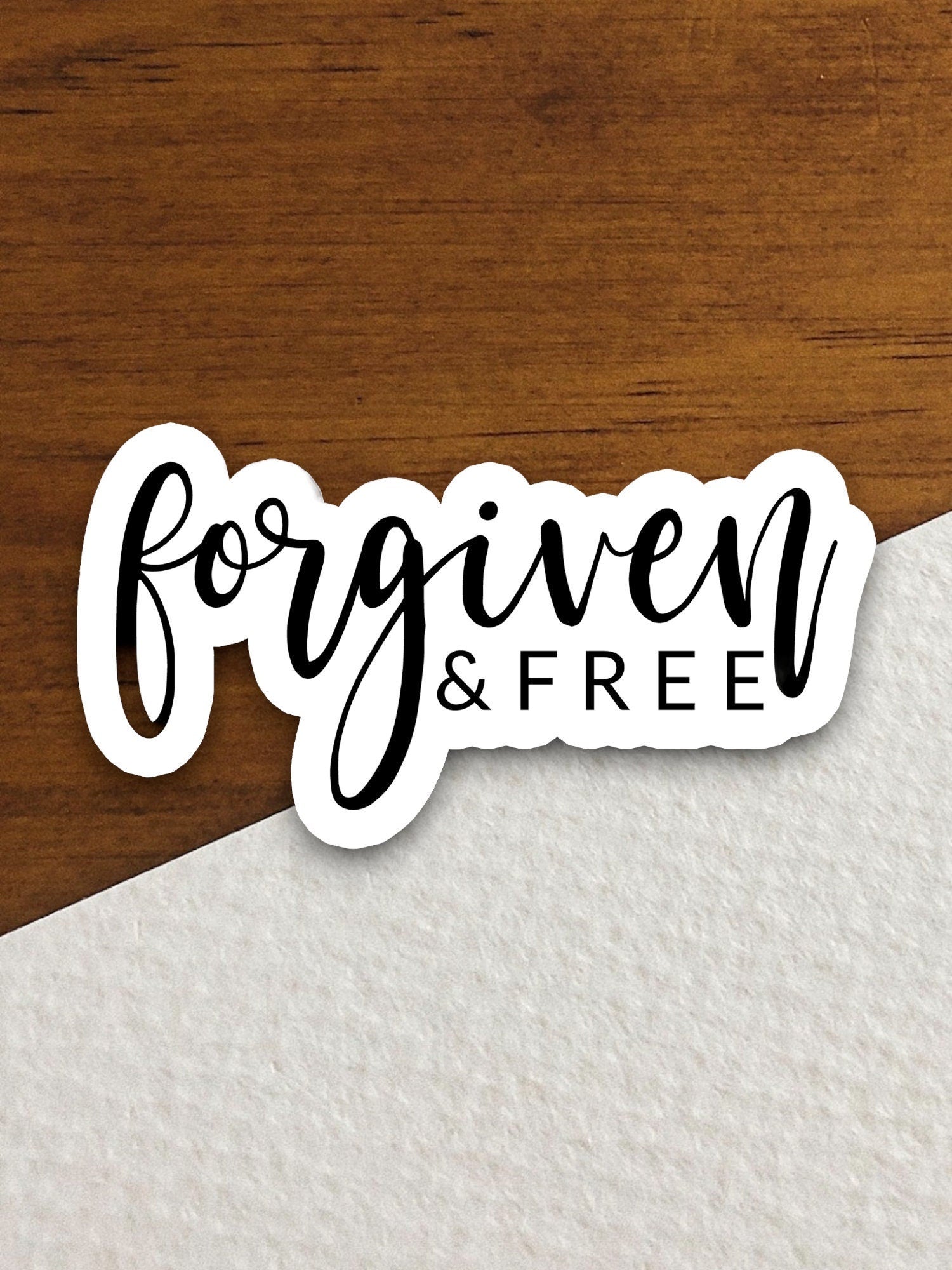 Forgiven and free sticker, Religious Sticker, Faith Sticker, laptop decal, Faith Decal, planner sticker, forgive sticker, forgiven sticker