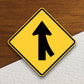 Merge ahead  road sign stickers, Room Decor, Traffic Sticker, Road Sign Decoration, Road Work Signs, Traffic Sign