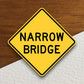 Narrow bridge  road sign stickers, Room Decor, Traffic Sticker, Road Sign Decoration, Road Work Signs, Traffic Sign