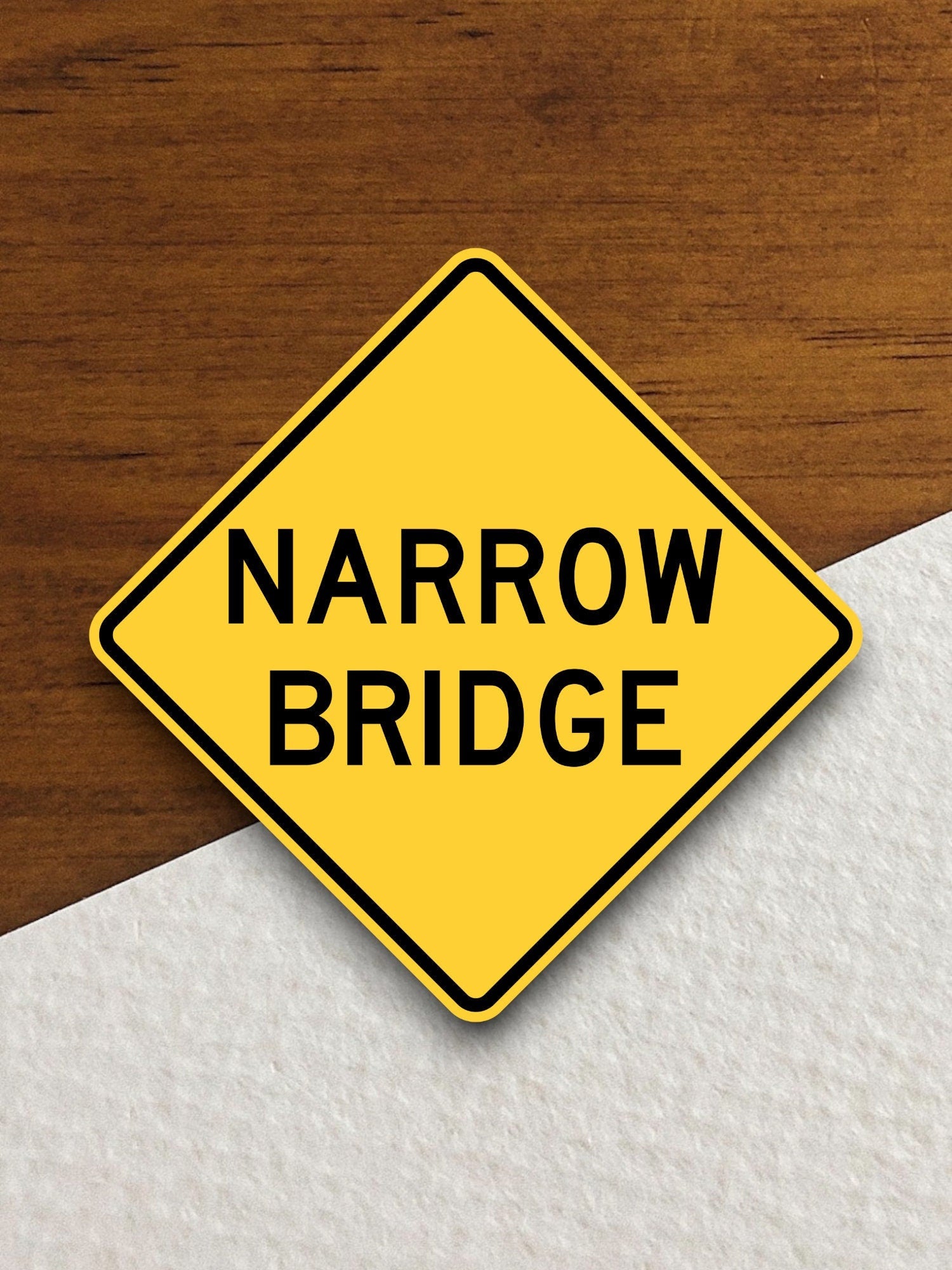 Narrow bridge  road sign stickers, Room Decor, Traffic Sticker, Road Sign Decoration, Road Work Signs, Traffic Sign