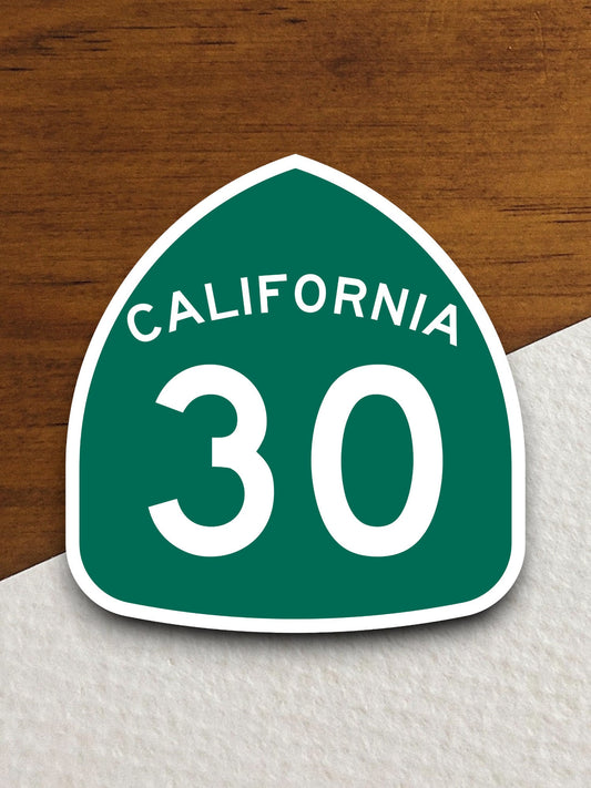 California state route 30 road sign sticker, road trip sticker, highway sign, room decor, travel sticker