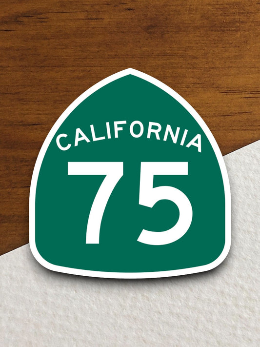 California state route 75 road sign sticker, road trip sticker, highway sign, room decor, travel sticker