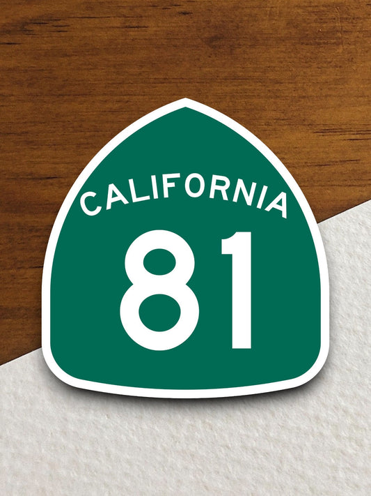 California state route 81 road sign sticker, road trip sticker, highway sign, room decor, travel sticker