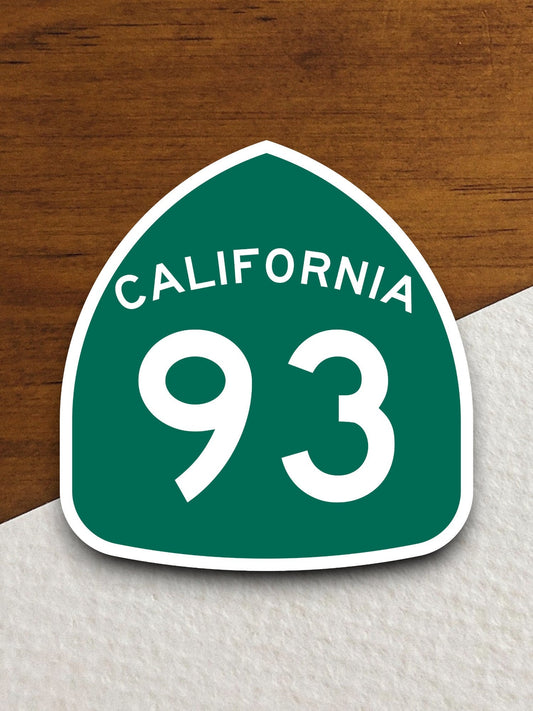 California state route 93 road sign sticker, road trip sticker, highway sign, room decor, travel sticker