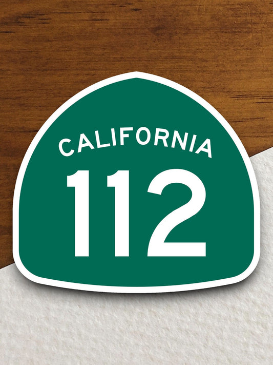 California state route 112 road sign sticker, road trip sticker, highway sign, room decor, travel sticker