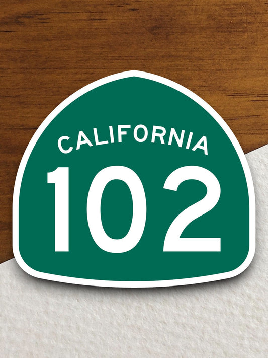 California state route 102 road sign sticker, road trip sticker, highway sign, room decor, travel sticker