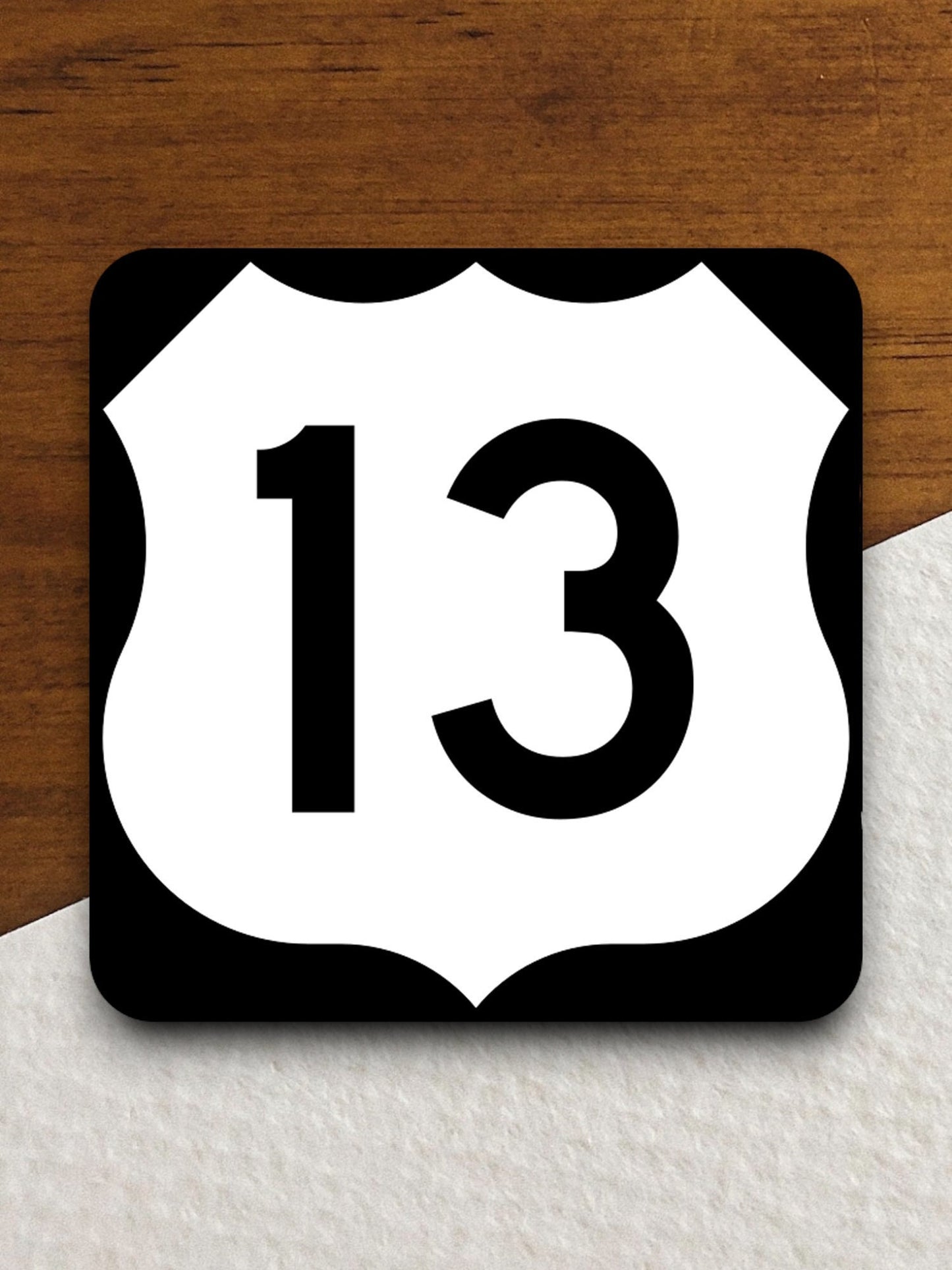 United States route 13 road sign sticker, road trip sticker, highway sign, room decor, travel sticker