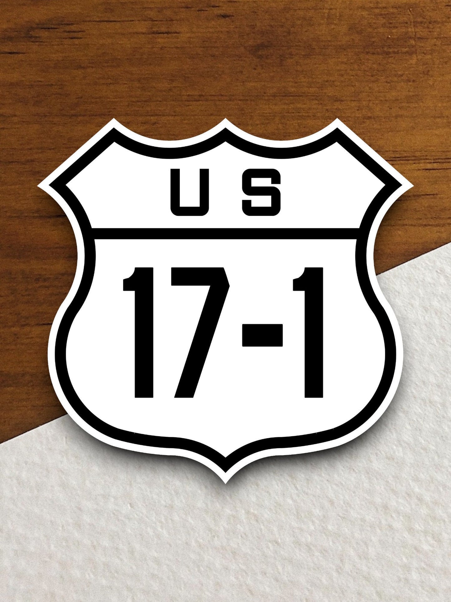 United States route 17-1 road sign sticker, road trip sticker, highway sign, room decor, travel sticker