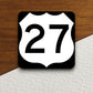 United States route 27 road sign sticker, road trip sticker, highway sign, room decor, travel sticker