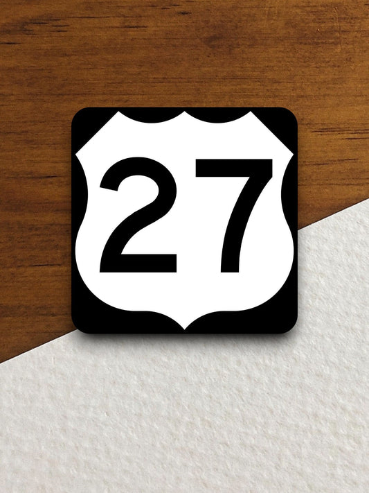 United States route 27 road sign sticker, road trip sticker, highway sign, room decor, travel sticker