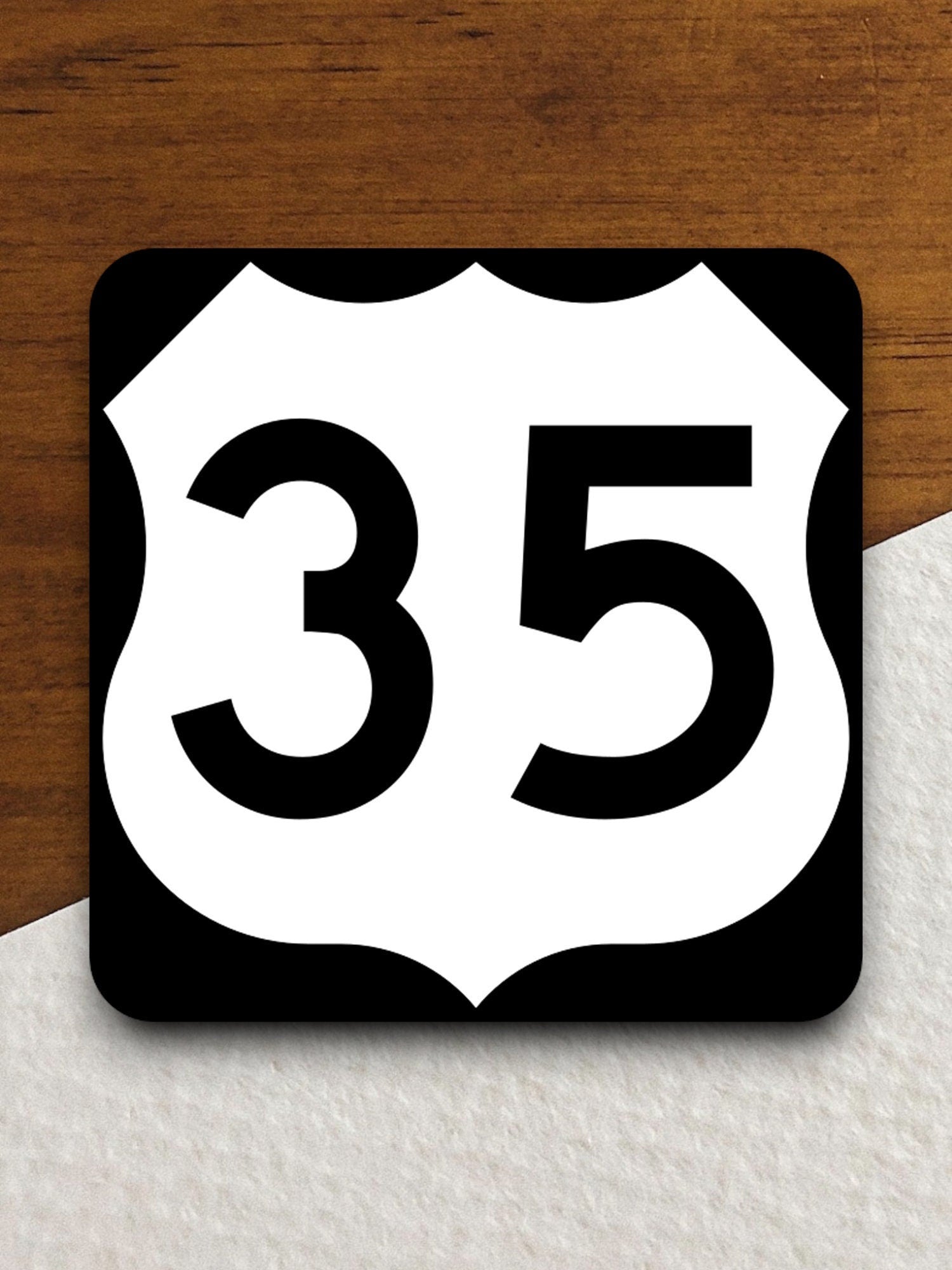 United States route 35 road sign sticker, road trip sticker, highway sign, room decor, travel sticker