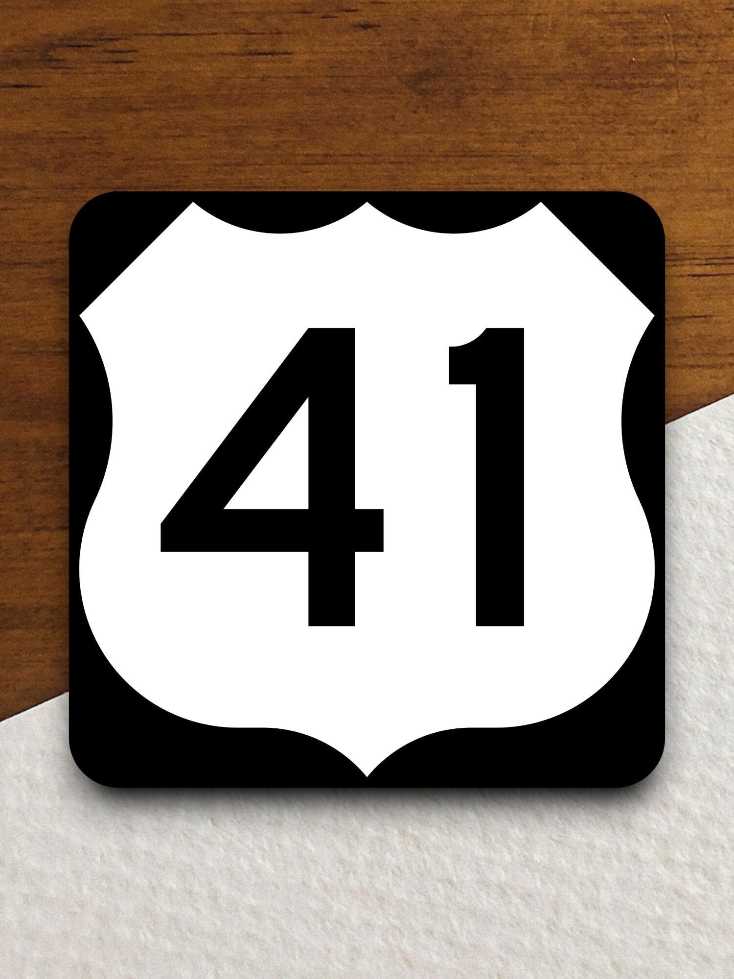 United States route 41 road sign sticker, road trip sticker, highway sign, room decor, travel sticker