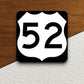 United States route 52 road sign sticker, road trip sticker, highway sign, room decor, travel sticker