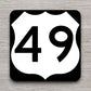 United States route 49 road sign sticker, road trip sticker, highway sign, room decor, travel sticker