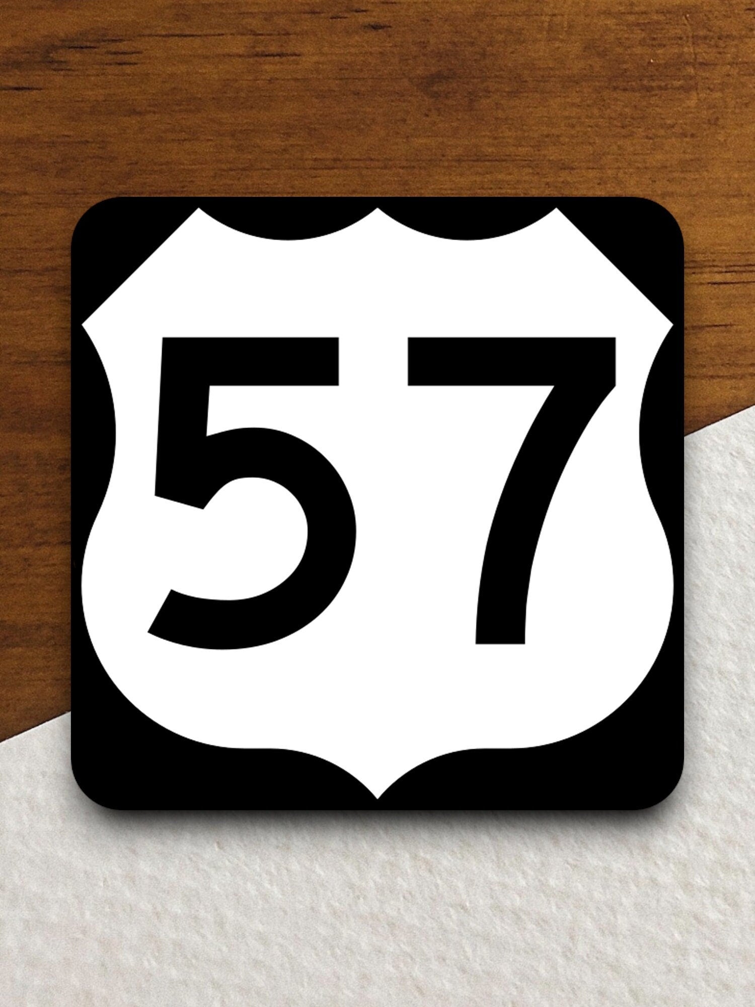 United States route 57 road sign sticker, road trip sticker, highway sign, room decor, travel sticker