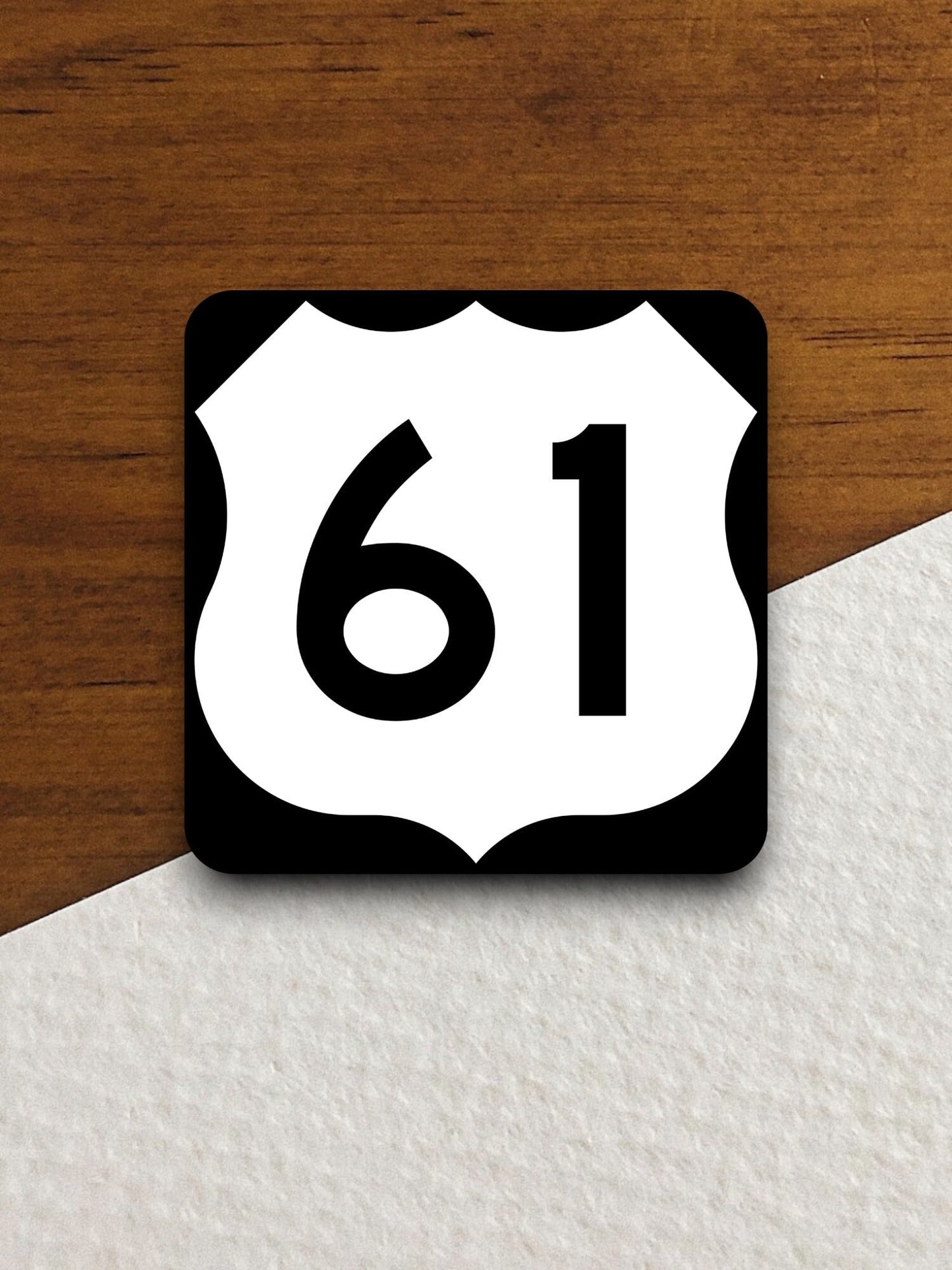 United States route 61 road sign sticker, road trip sticker, highway sign, room decor, travel sticker