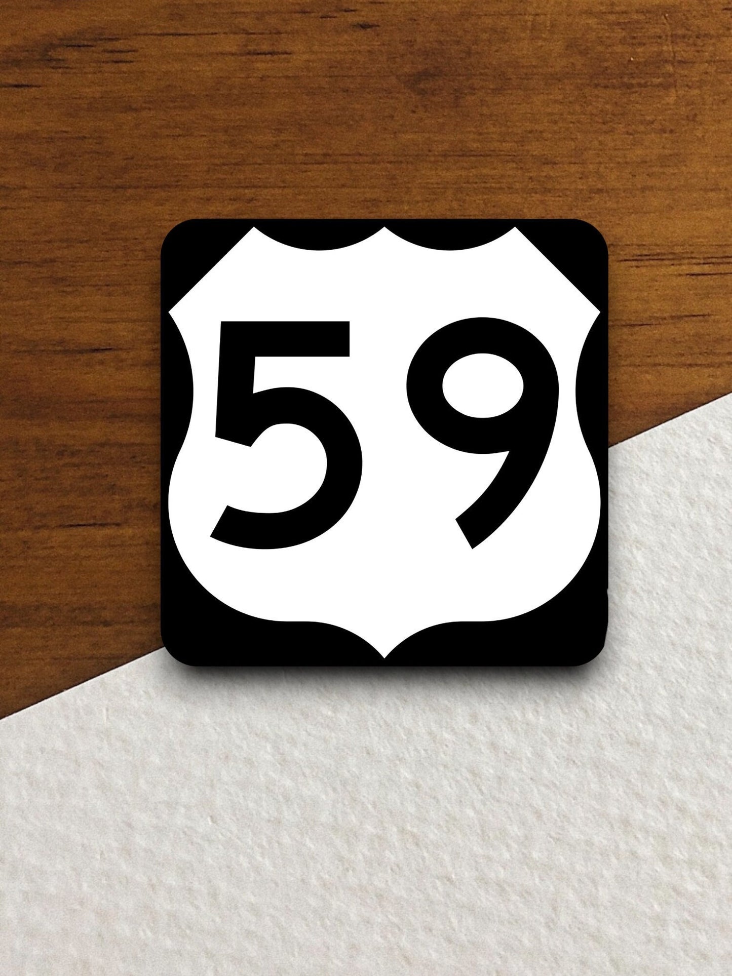 United States route 59 road sign sticker, road trip sticker, highway sign, room decor, travel sticker