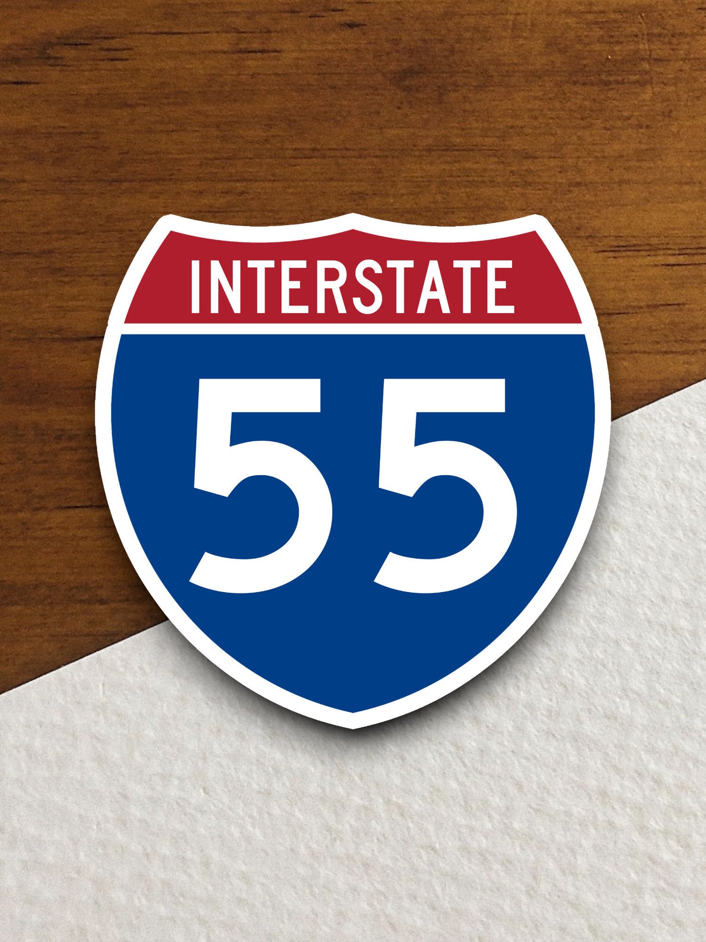 Interstate route  55 sticker, Interstate Highway Sign Expressway Stickers, Highway Sign Road Trip Sticker, Room Décor