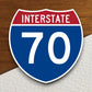 Interstate route  70 sticker,, Interstate Highway Sign Expressway Stickers, Highway Sign Road Trip Sticker, Room Décor