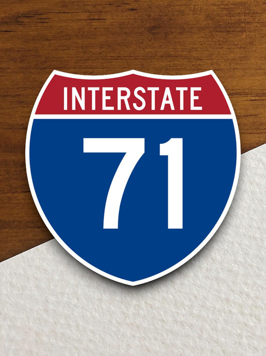 Interstate route  71 sticker, Interstate Highway Sign Expressway Stickers, Highway Sign Road Trip Sticker, Room Décor