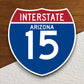 Interstate route  15 arizona sticker, Interstate Highway Sign Expressway Stickers, Highway Sign Road Trip Sticker, Room Décor