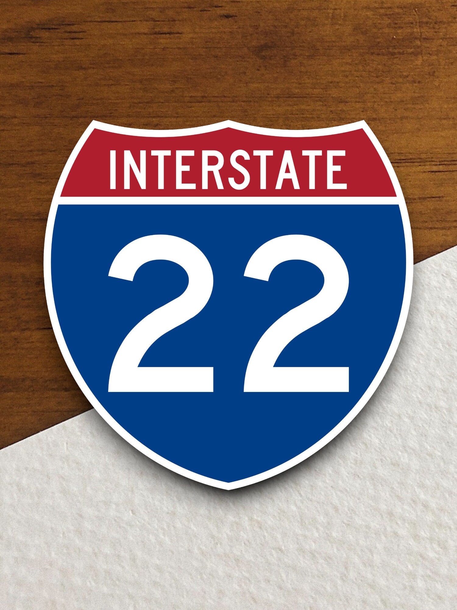 Interstate route  22 sticker, Interstate Highway Sign Expressway Stickers, Highway Sign Road Trip Sticker, Room Décor