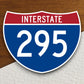 Interstate route  295 sticker, Interstate Highway Sign Expressway Stickers, Highway Sign Road Trip Sticker, Room Décor