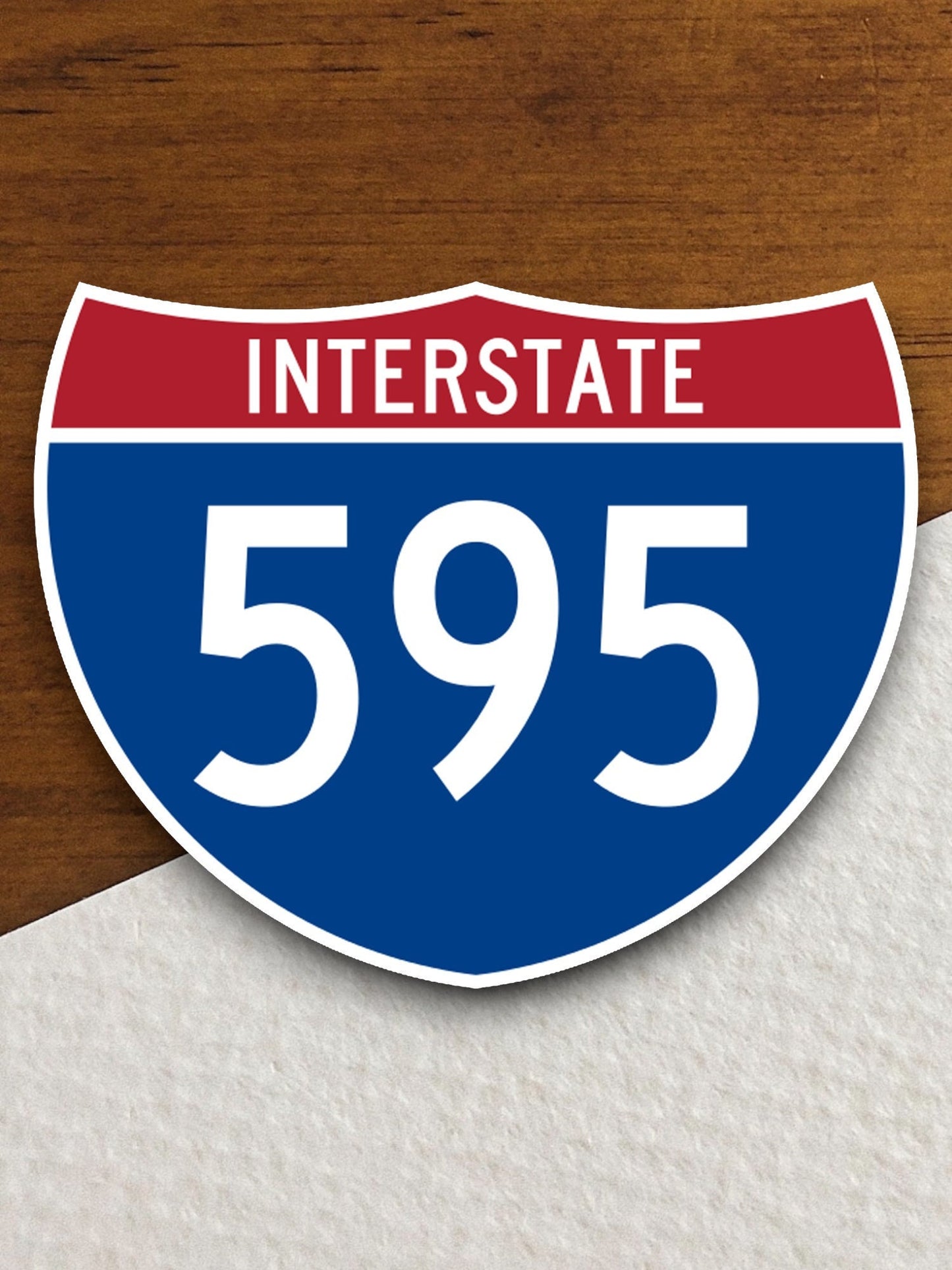 Interstate route  595 sticker, Interstate Highway Sign Expressway Stickers, Highway Sign Road Trip Sticker, Room Décor