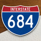 Interstate route  684 sticker, Interstate Highway Sign Expressway Stickers, Highway Sign Road Trip Sticker, Room Décor