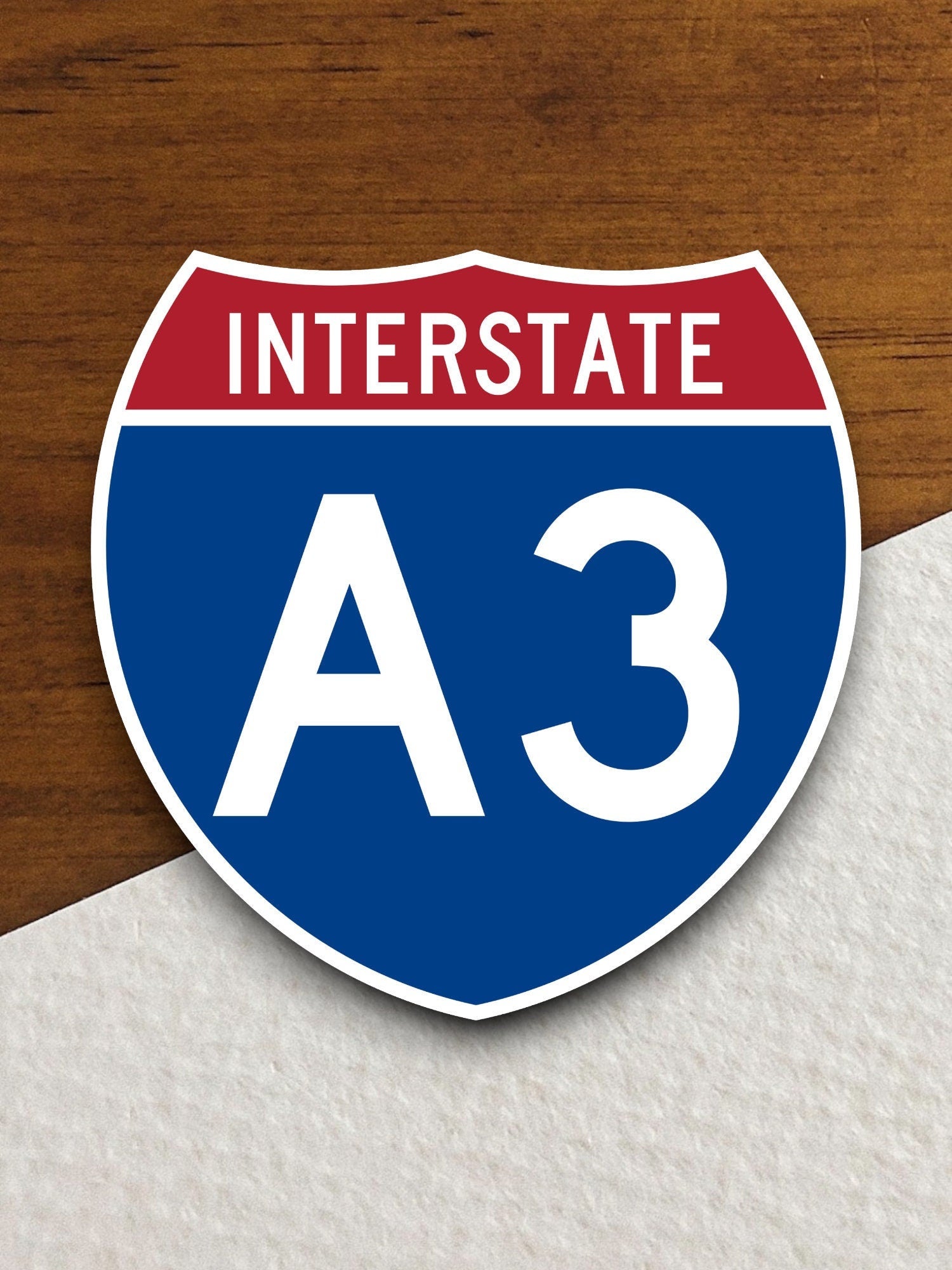 Interstate route  a3 sticker, Interstate Highway Sign Expressway Stickers, Highway Sign Road Trip Sticker, Room Décor